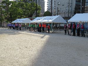 開会式もソーシャルディスタンス!